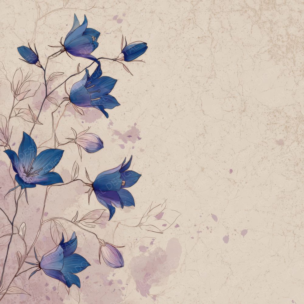 Lavender Bluebell Ink Background Digital Paper Pack (DDD000213)