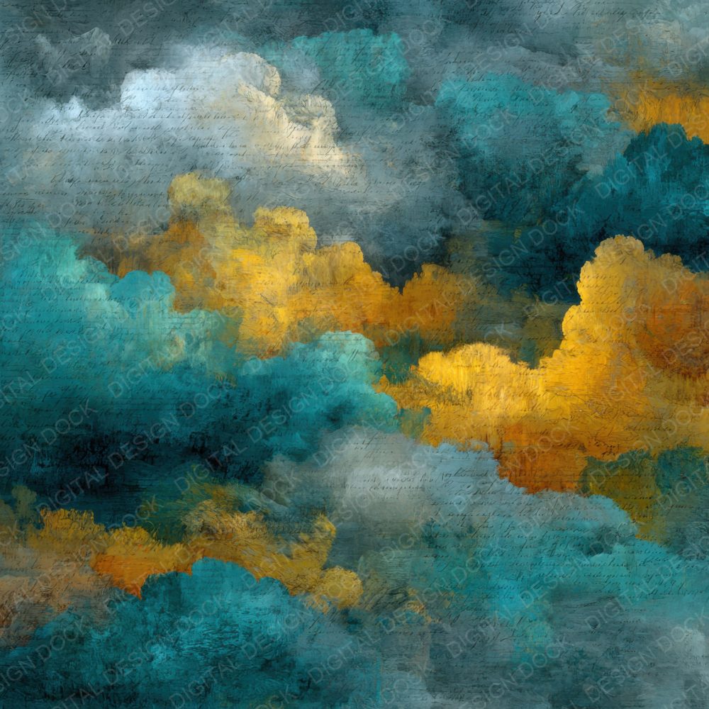 Abstract Storm Script Cloud Background Digital Paper Pack (DDD000241)