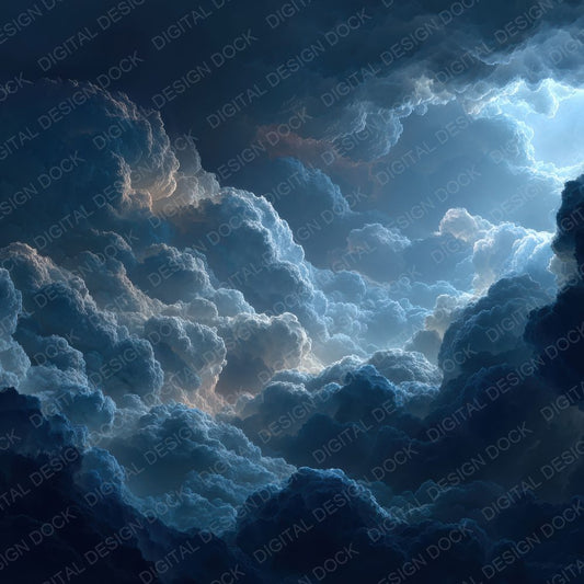 Backlit Script Cloud Background Digital Paper Pack (DDD000242)