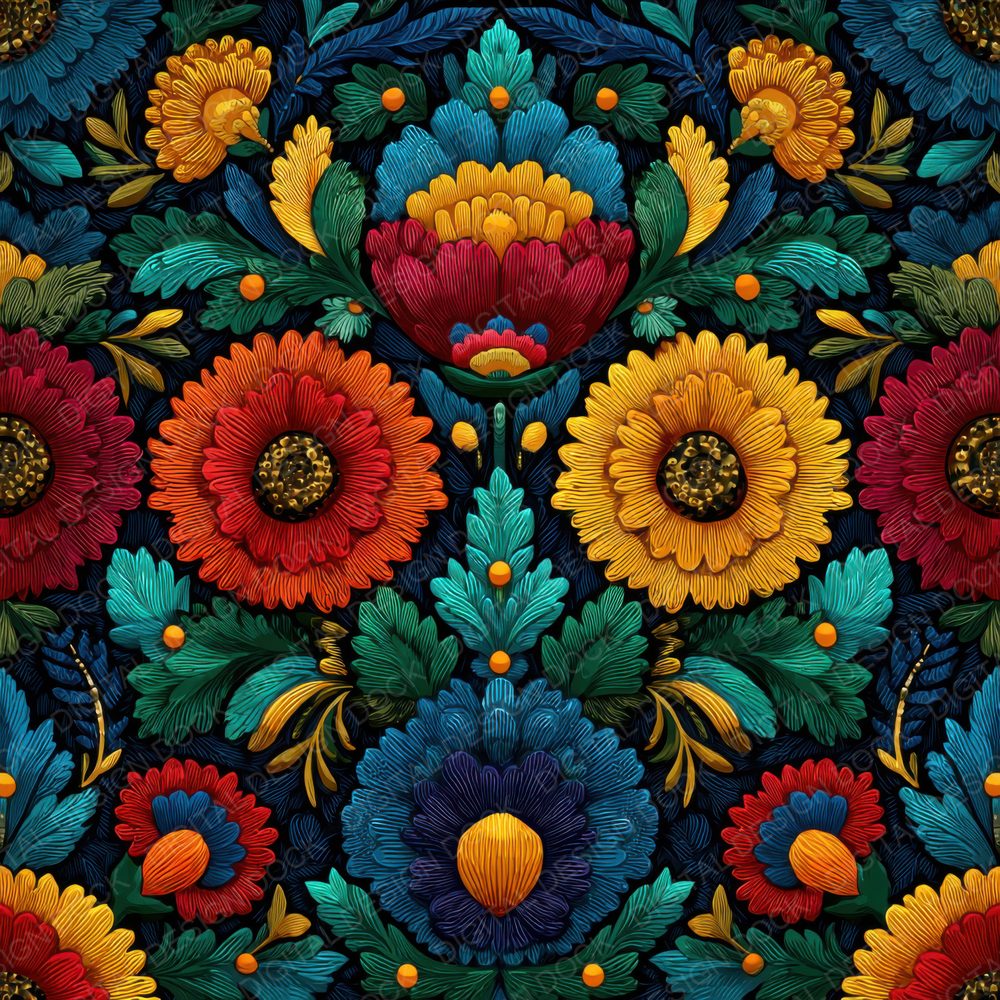 Kahlo Symbolic Floral Background Digital Paper Pack (DDD000251)