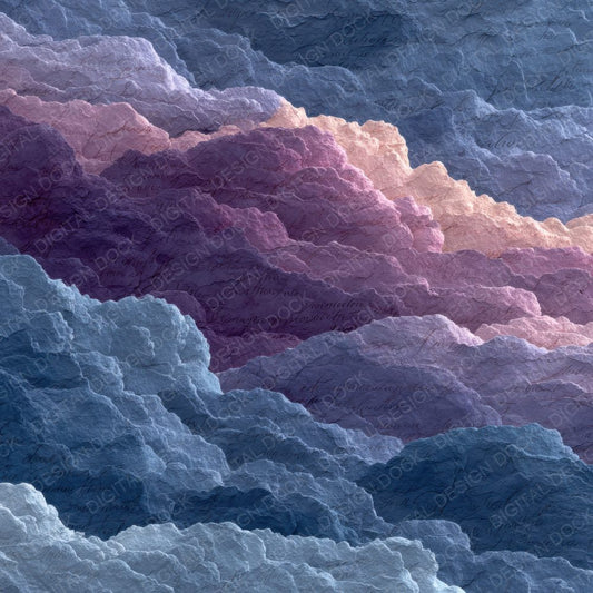 Storm Script Cloud Background Digital Paper Pack (DDD000258)