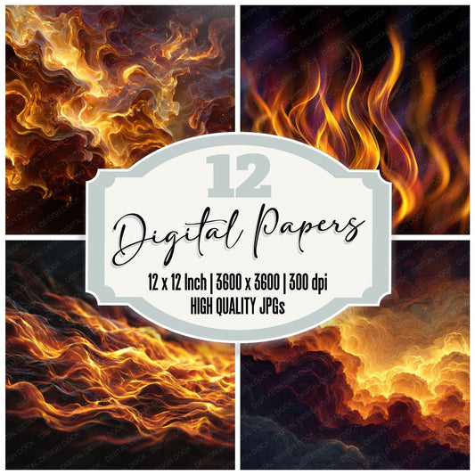 Abstract Flame Motion Background Digital Paper Pack (DDD000261)