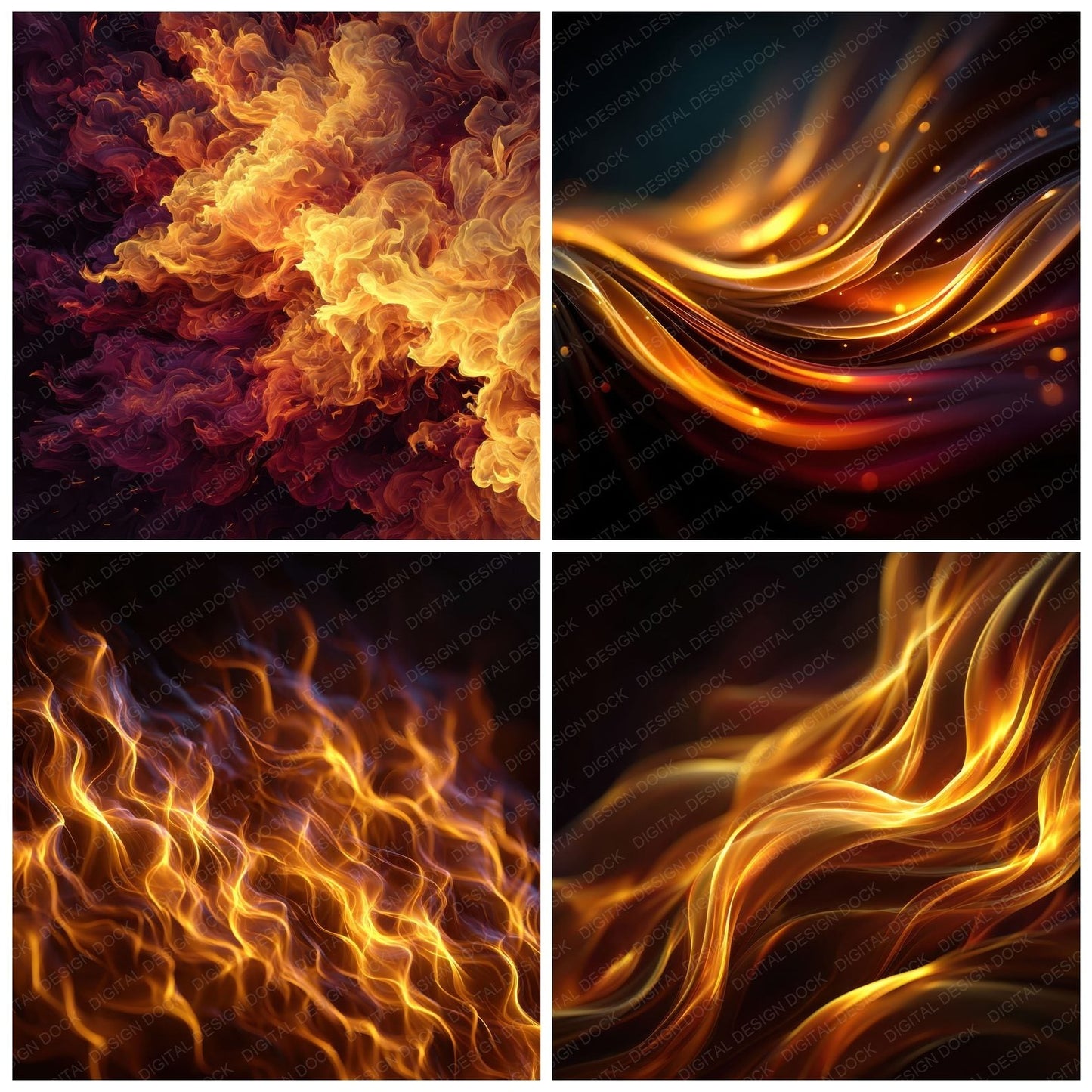 Abstract Flame Motion Background Digital Paper Pack (DDD000261)
