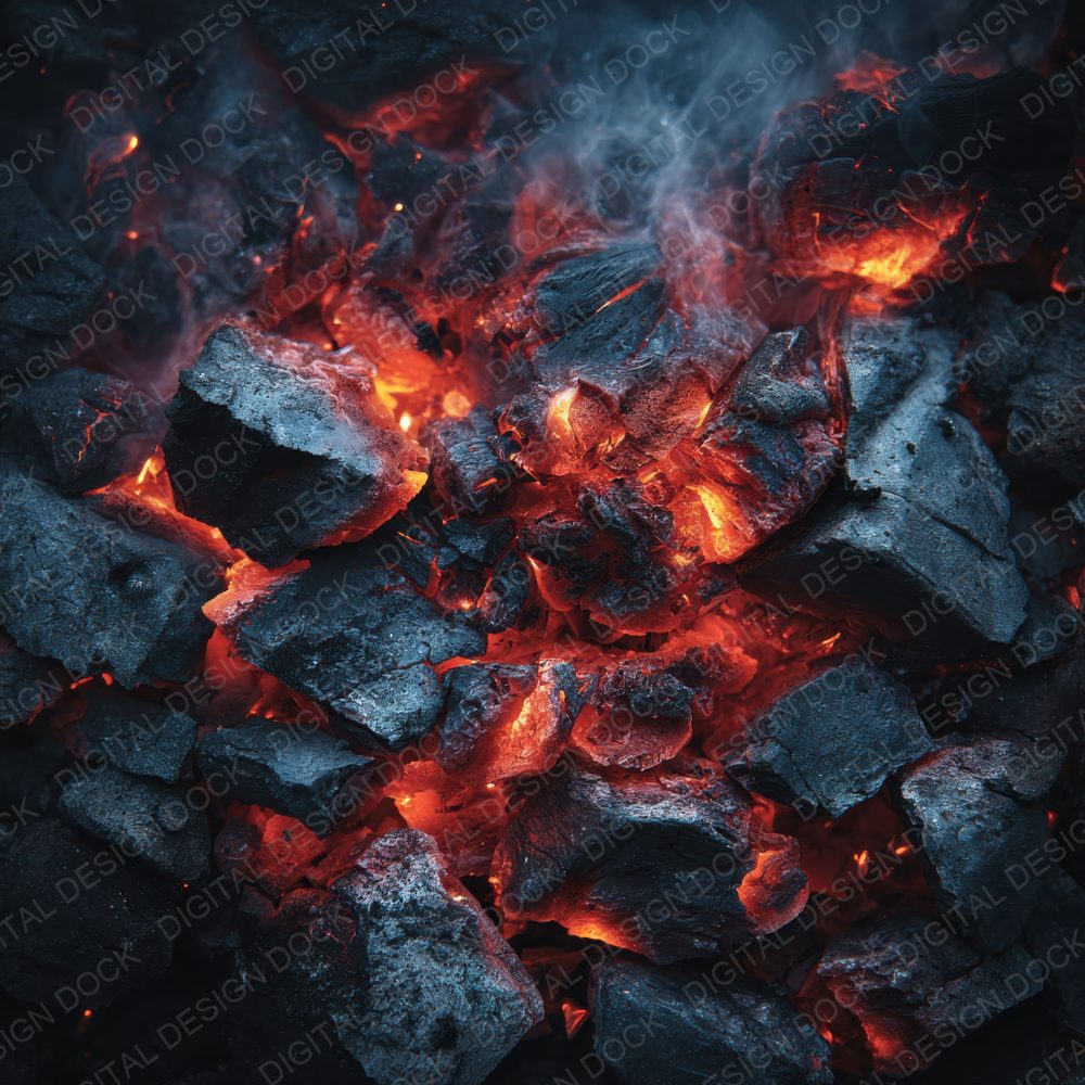 Burning Coal Overhead Background Digital Paper Pack (DDD000264)