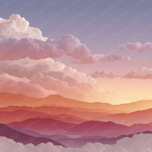 Minimal Gradient Sunset Background Digital Paper Pack (DDD000272)