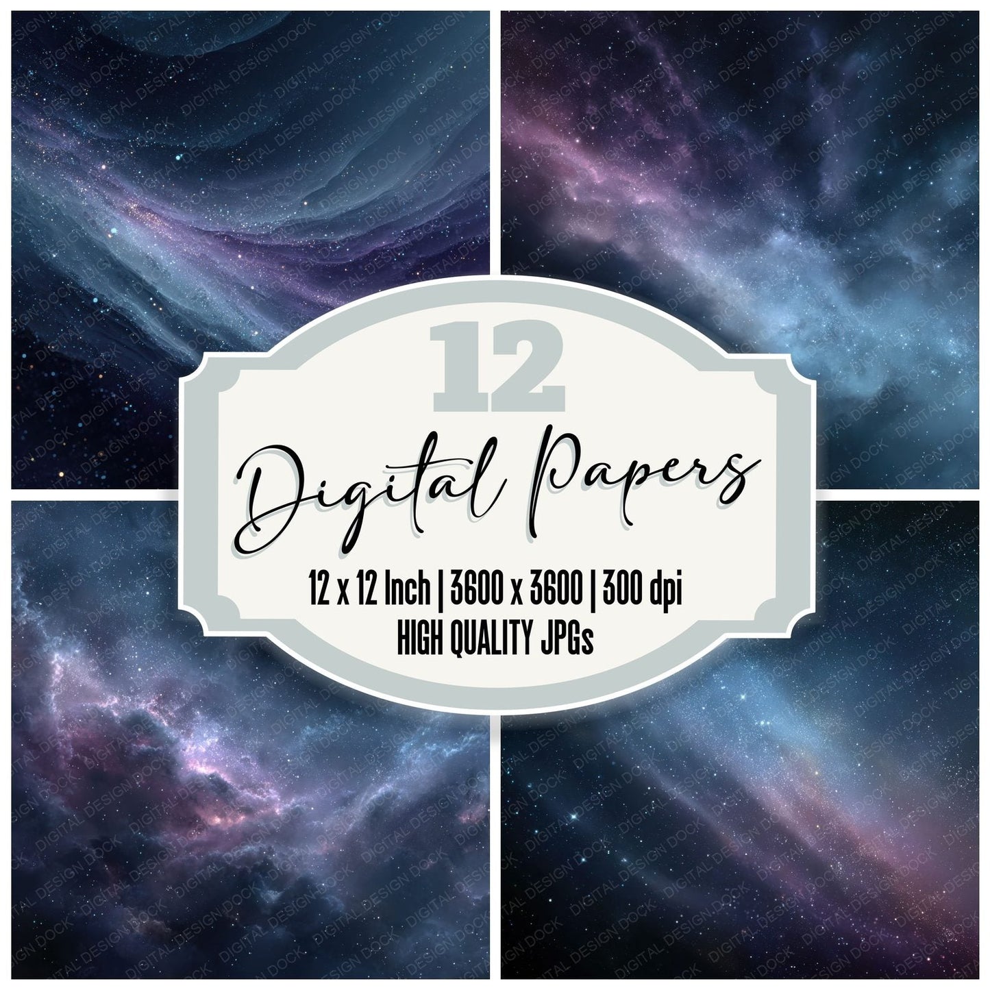 Cosmic Void Fog Background Digital Paper Pack (DDD000283)