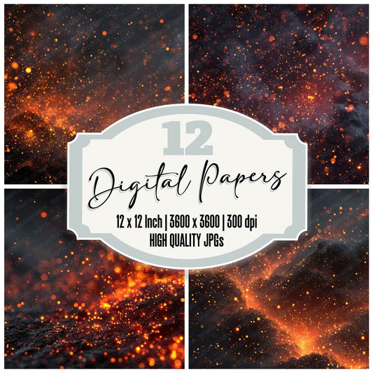 Ember Storm Background Digital Paper Pack (DDD000285)