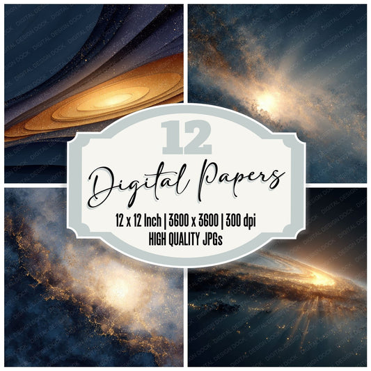 Galactic Core Space Background Digital Paper Pack (DDD000288)