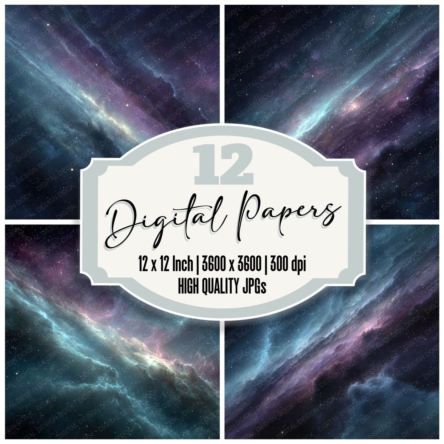 Galactic Dust Lane Background Digital Paper Pack (DDD000289)
