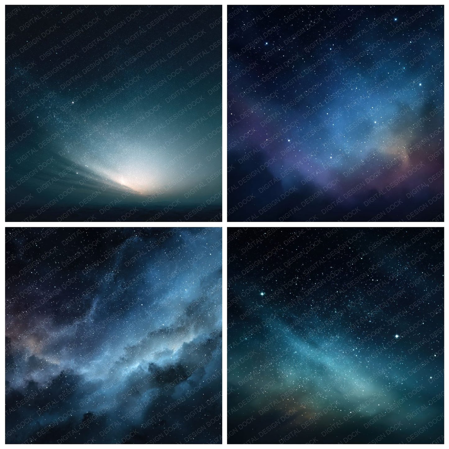 Minimal Cosmic Space Background Digital Paper Pack (DDD000290)