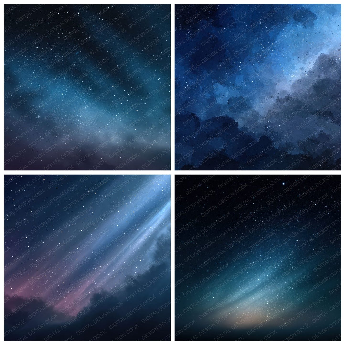 Minimal Cosmic Space Background Digital Paper Pack (DDD000290)