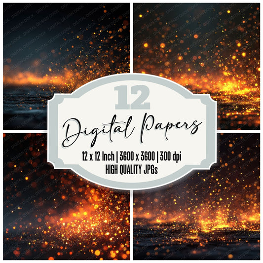 Minimal Spark Field Background Digital Paper Pack (DDD000291)