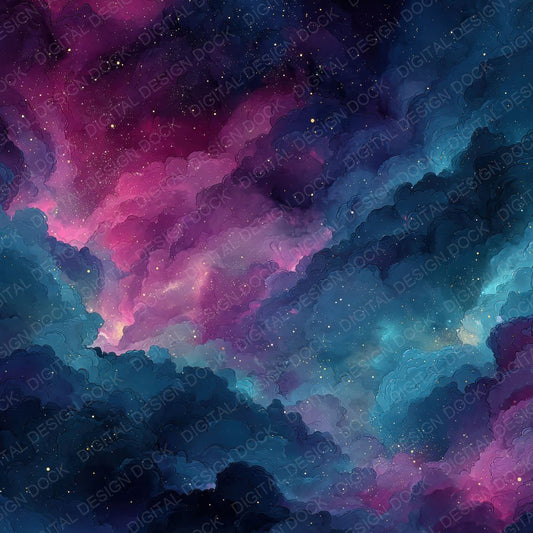 Nebula Cloud Space Background Digital Paper Pack (DDD000292)