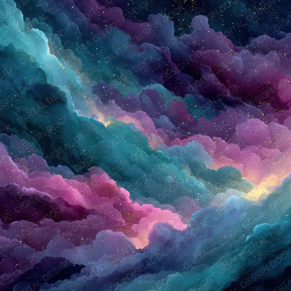 Nebula Cloud Space Background Digital Paper Pack (DDD000292)