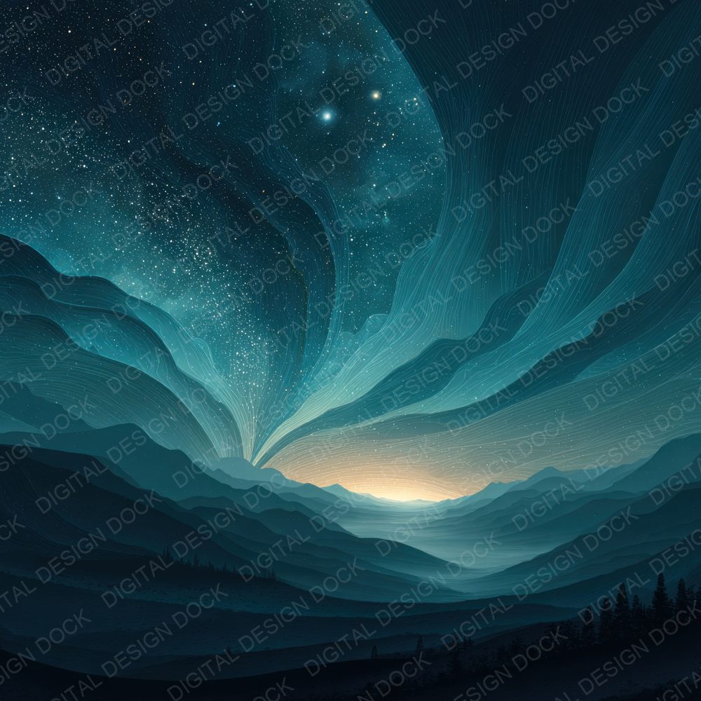 Planet Horizon Space Background Digital Paper Pack (DDD000294)