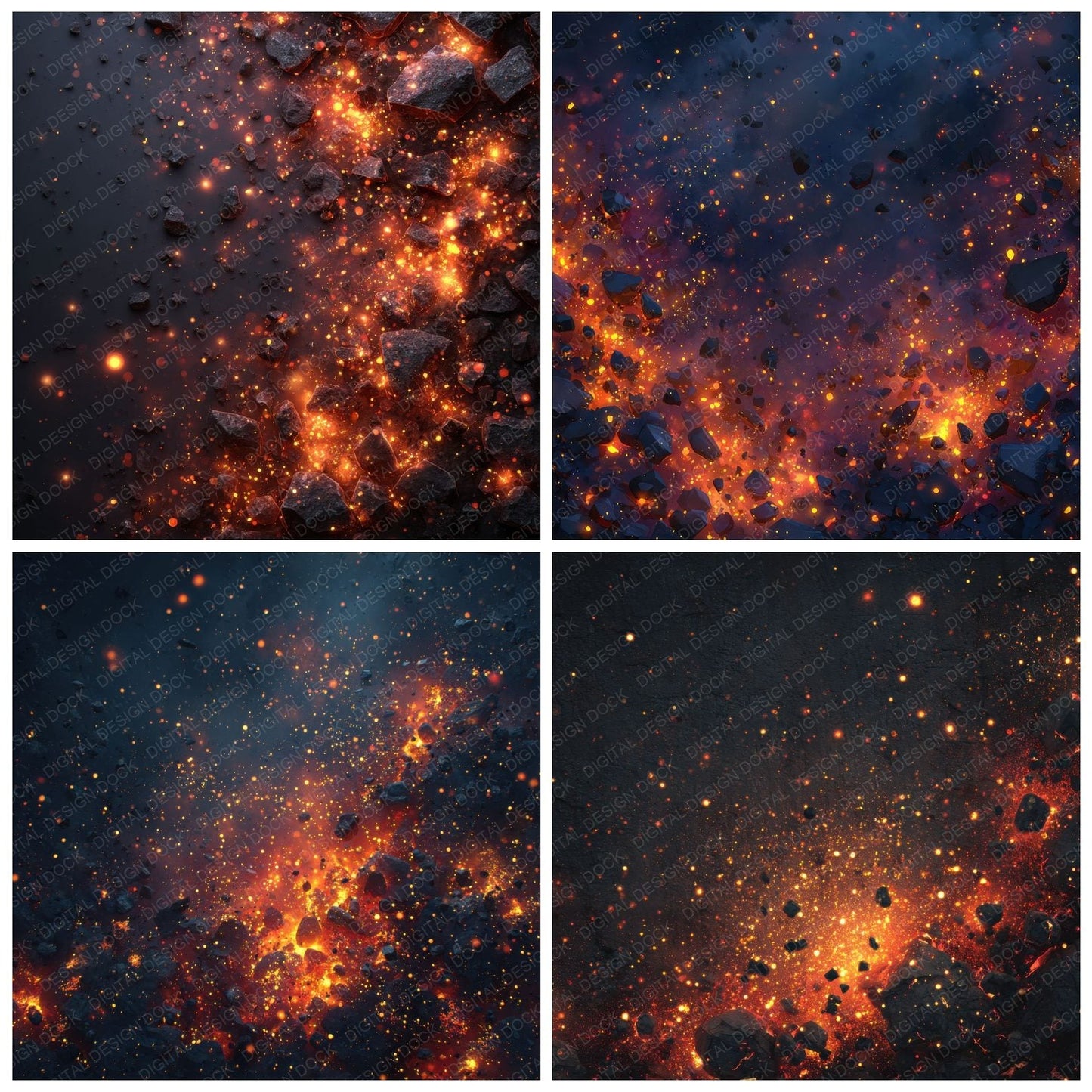 Scattered Ember Overhead Background Digital Paper Pack (DDD000295)