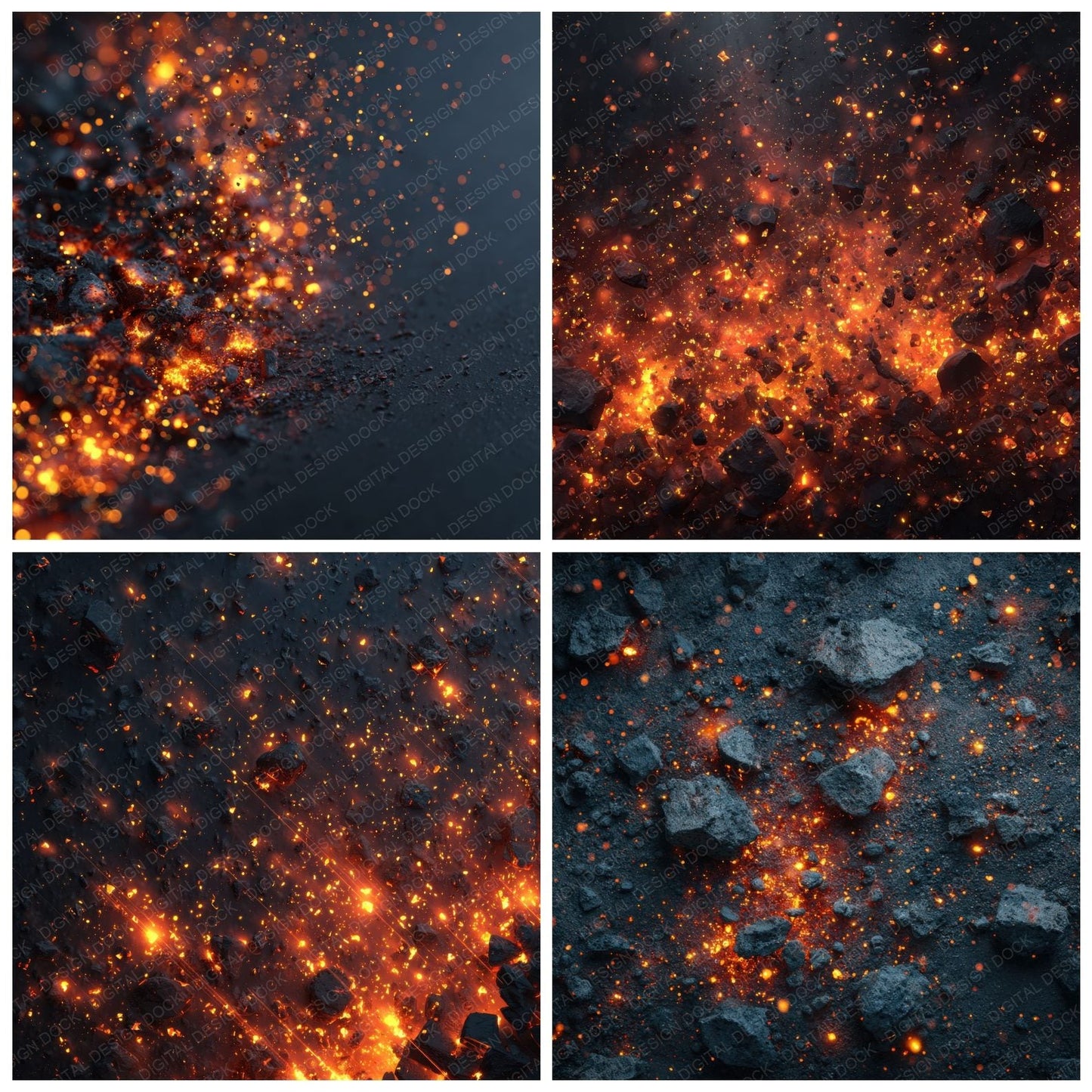 Scattered Ember Overhead Background Digital Paper Pack (DDD000295)
