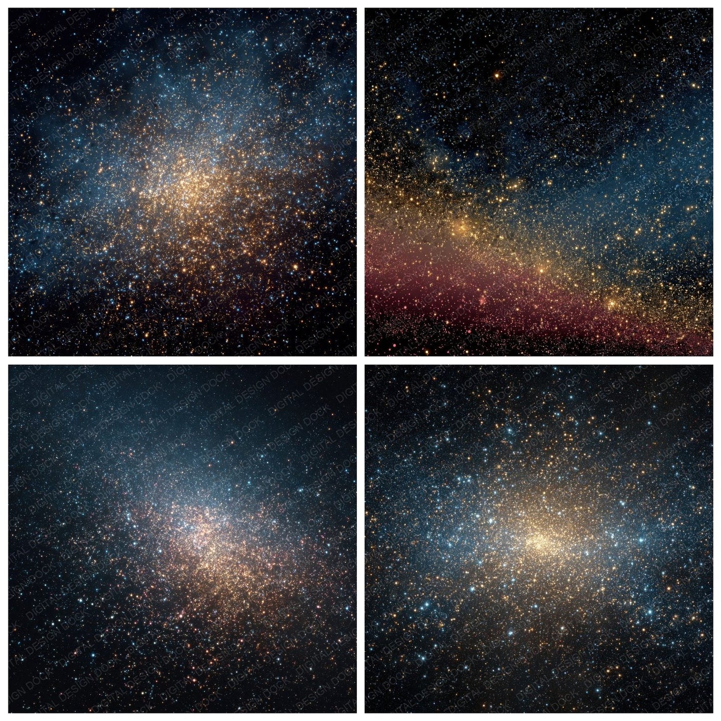 Star Cluster Space Background Digital Paper Pack (DDD000297)