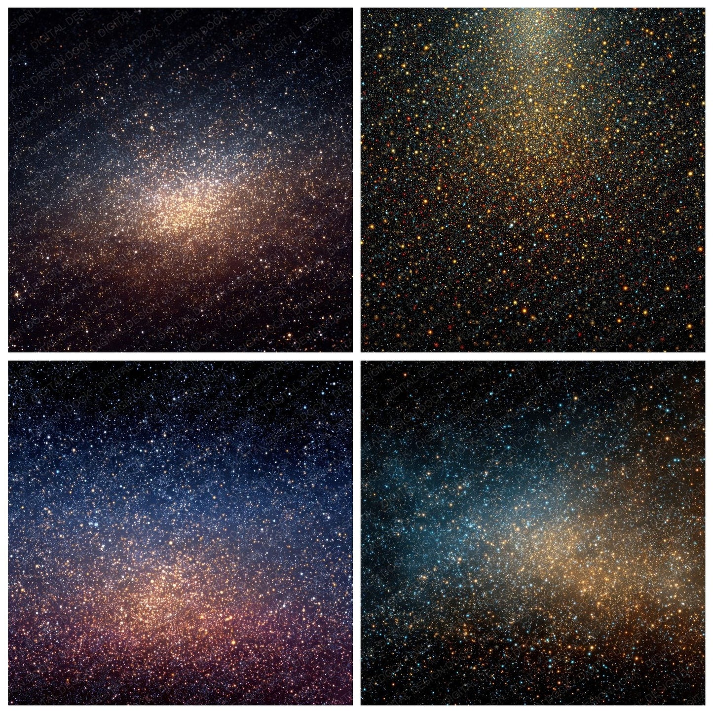 Star Cluster Space Background Digital Paper Pack (DDD000297)