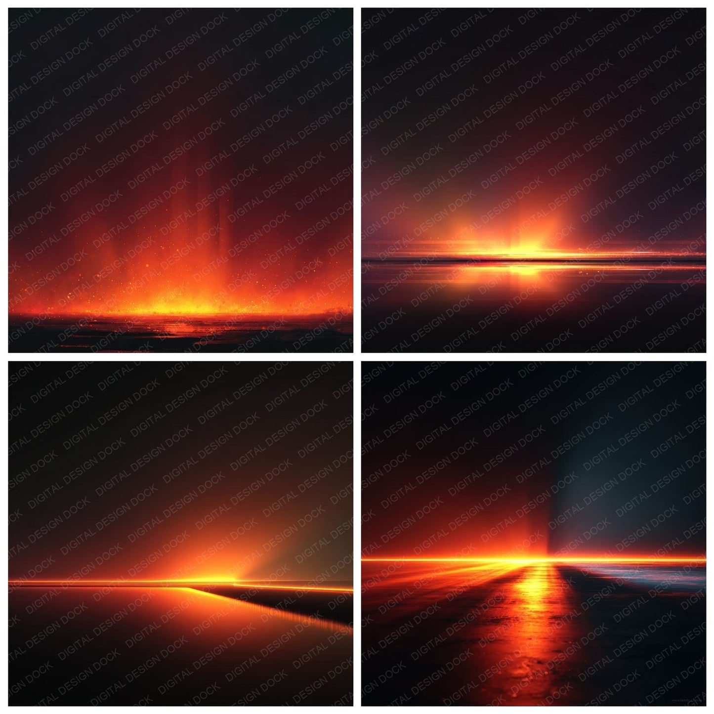 Subtle Fire Glow Background Digital Paper Pack (DDD000298)