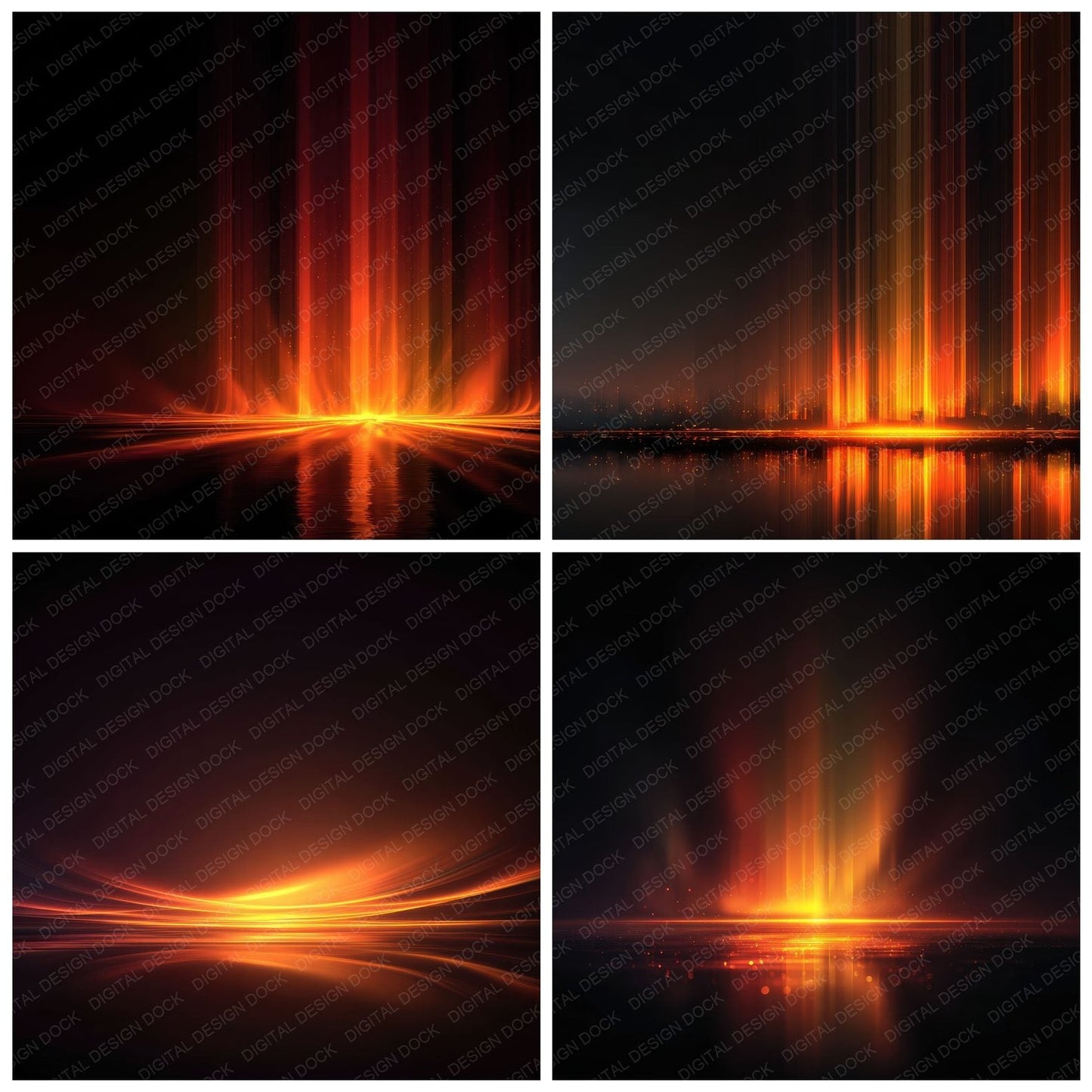 Subtle Fire Glow Background Digital Paper Pack (DDD000298)