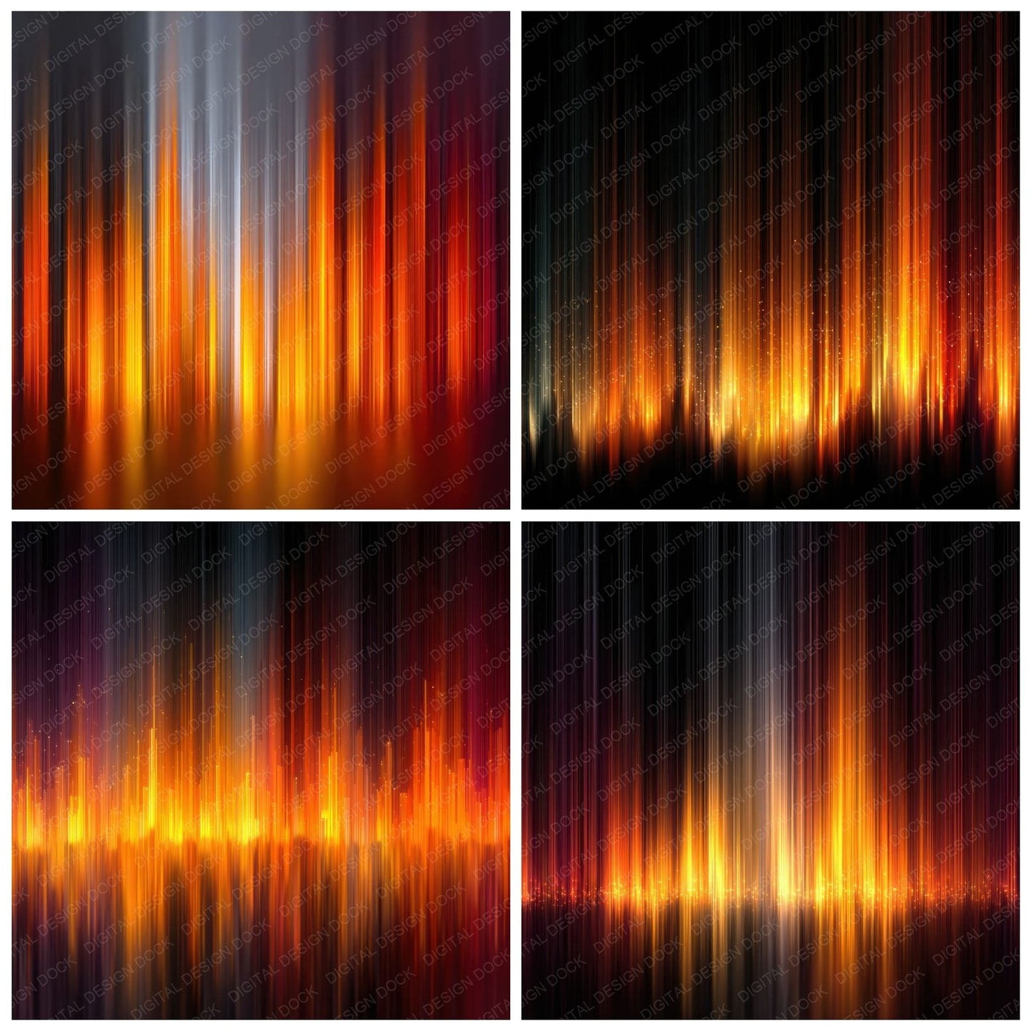 Vertical Fire Motion Background Digital Paper Pack (DDD000299)