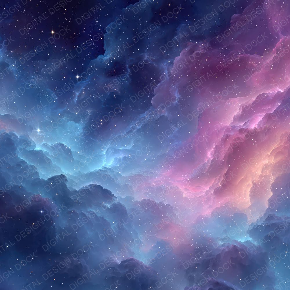 Vivid Nebula Space Background Digital Paper Pack (DDD000300)