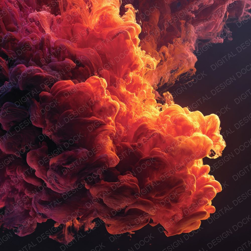 Neon Fire Ink Water Background Digital Paper Pack (DDD000308)