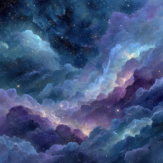 Painterly Galaxy Texture Background Digital Paper Pack (DDD000312)