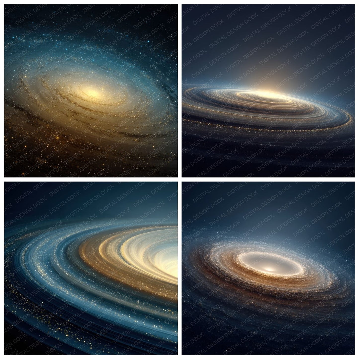Spiral Core Space Background Digital Paper Pack (DDD000317)