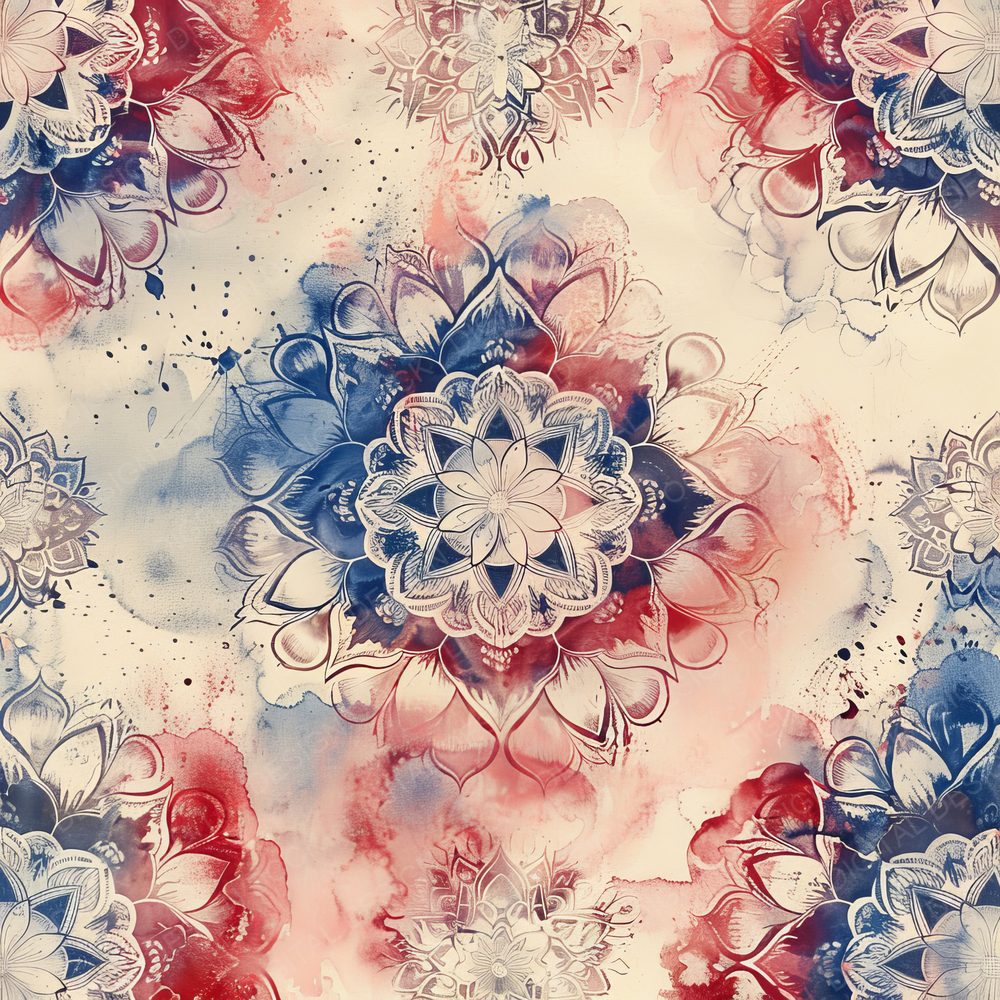 Boho Mandala Vintage Digital Paper Pack (DDD000324)