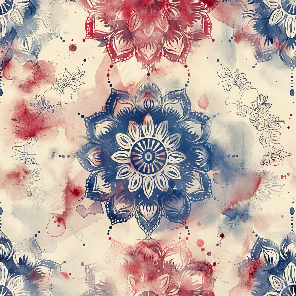 Boho Mandala Vintage Digital Paper Pack (DDD000324)