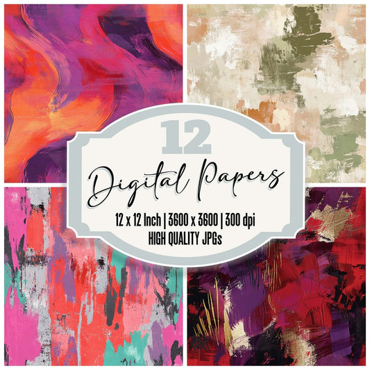 80s Colourful Seamless Patterns Digital Paper Pack (DDD000328)