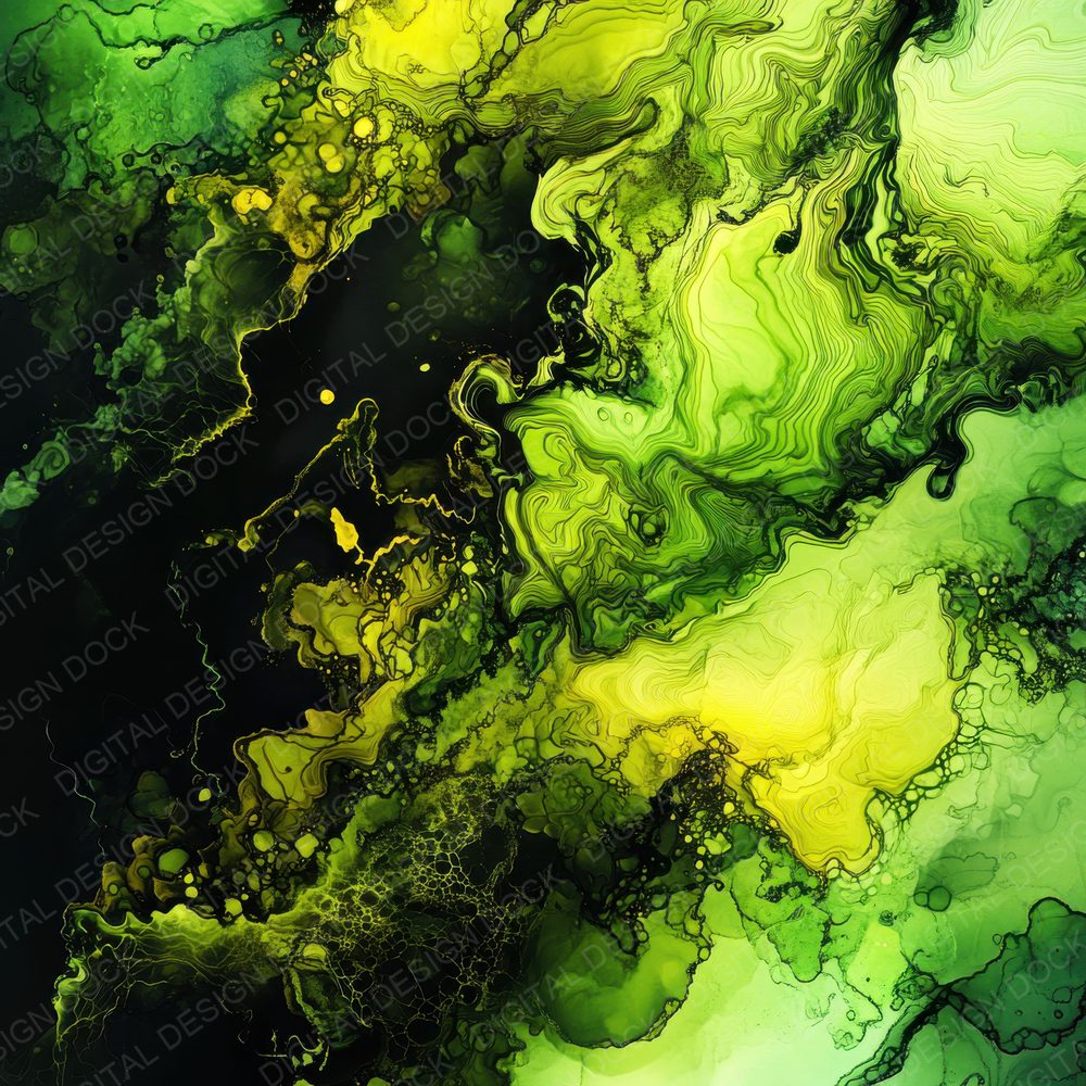 Acid Green Ink Digital Paper Pack (DDD000332)