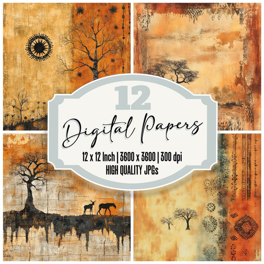 Africa Roots Digital Paper Pack (DDD000333)