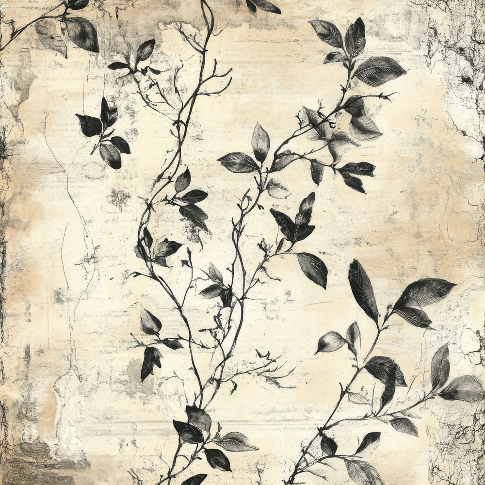 Aged Botanical Study Digital Paper Pack (DDD000334)