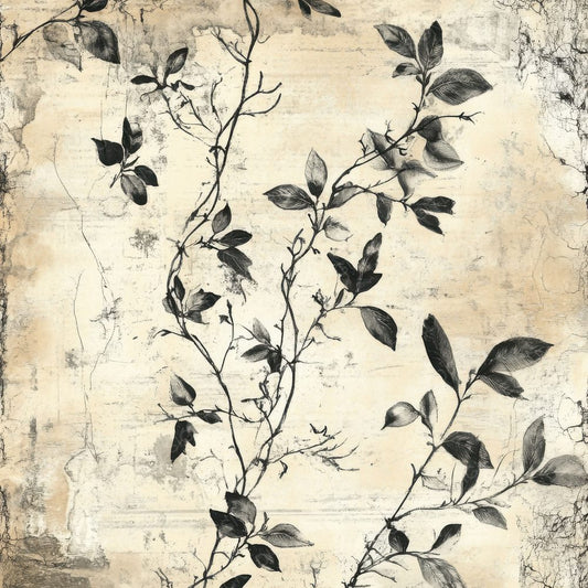 Aged Botanical Study Digital Paper Pack (DDD000334)