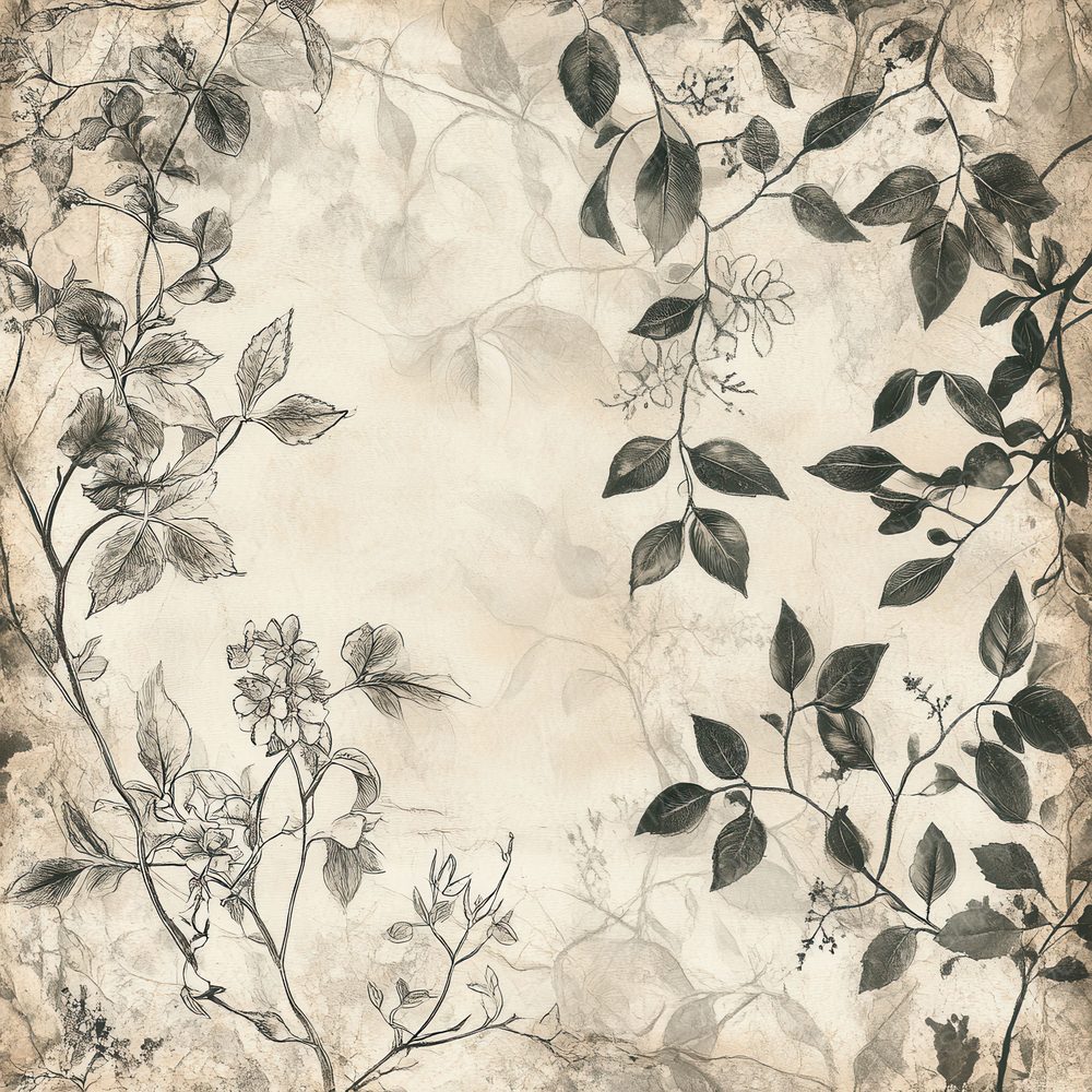 Aged Botanical Study Digital Paper Pack (DDD000334)