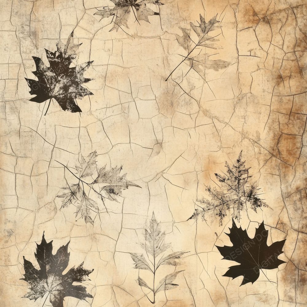 Aged Ink Leaves Digital Paper Pack (DDD000336)