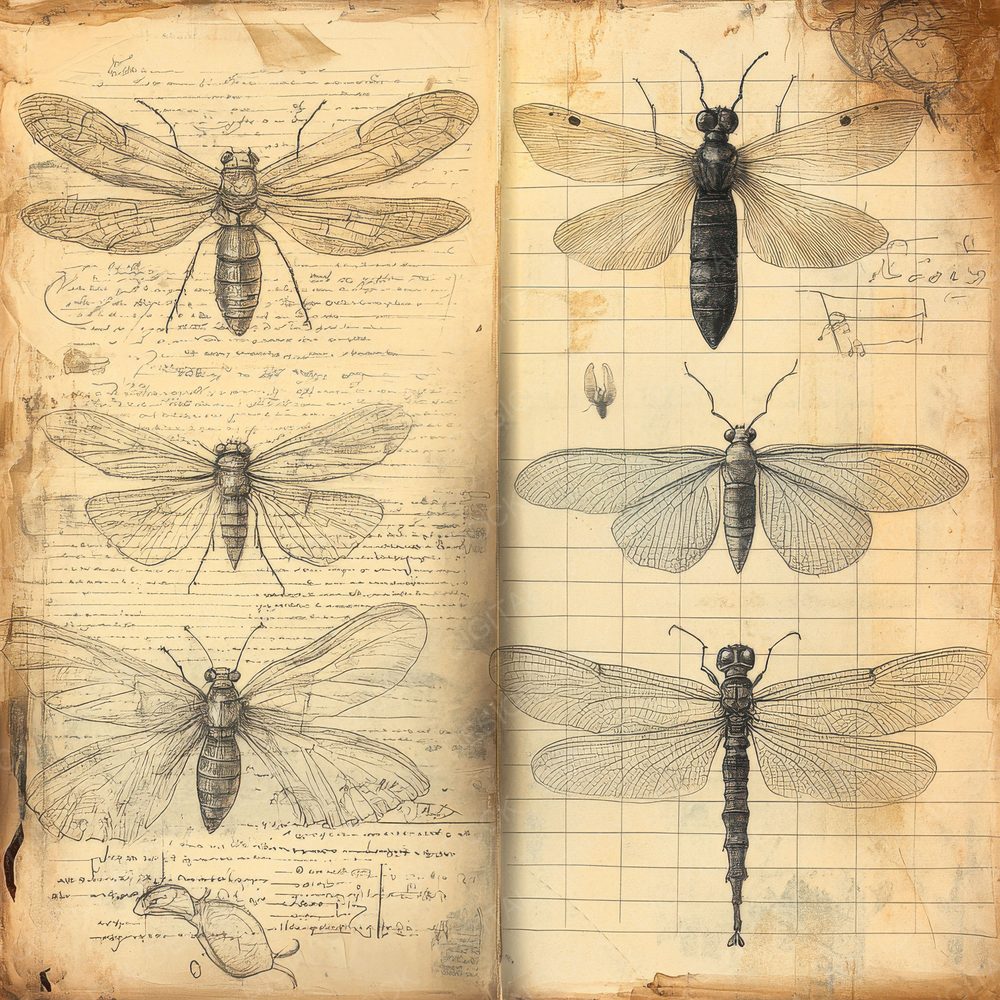 Aged Insect Study Digital Paper Pack (DDD000337)