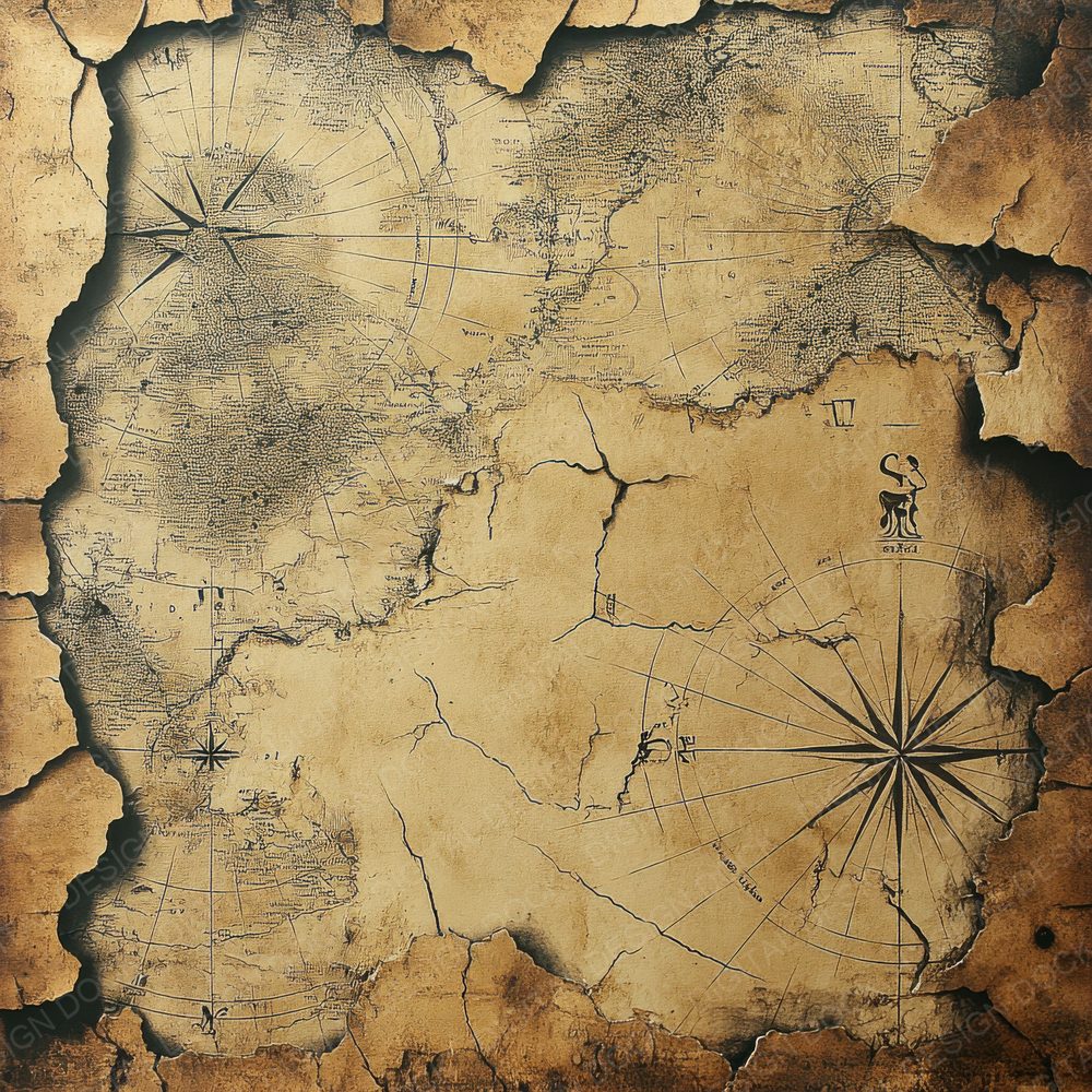 Aged Map Layers Digital Paper Pack (DDD000339)