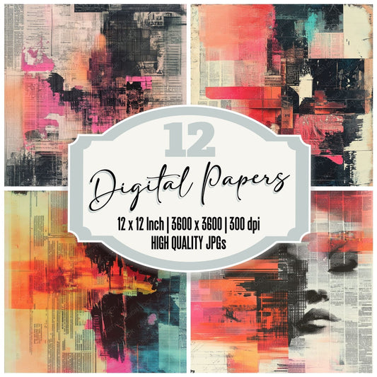 AI Newsprint Digital Paper Pack (DDD000340)
