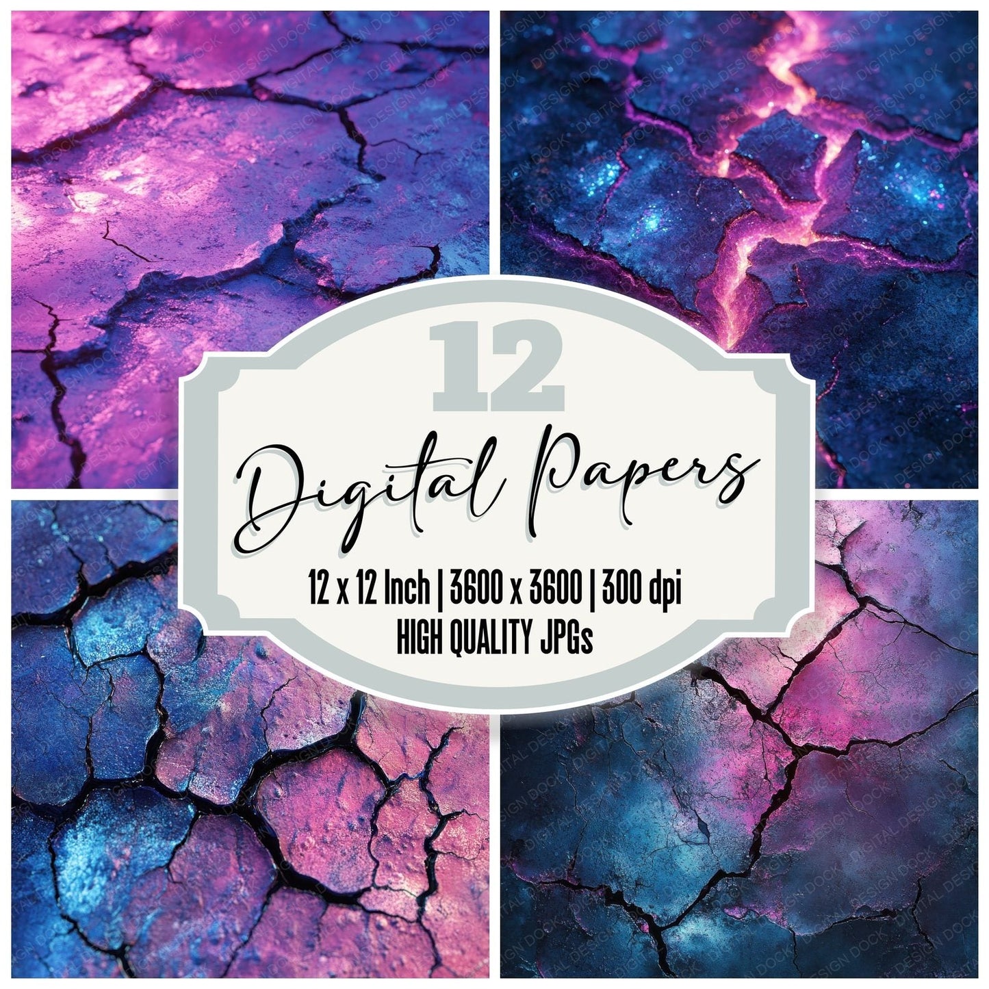 Alien Neon Wasteland Digital Paper Pack (DDD000346)