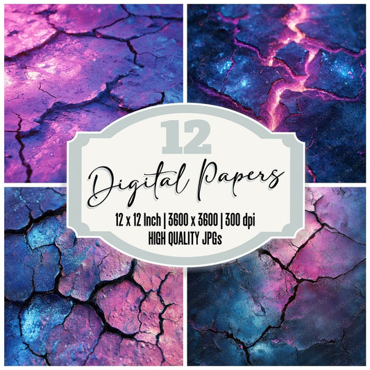 Alien Neon Wasteland Digital Paper Pack (DDD000346)