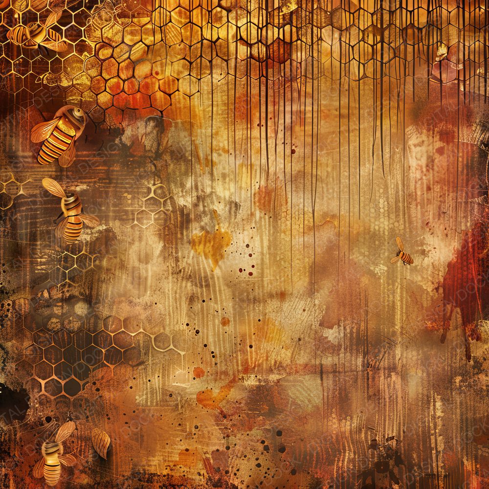 Amber and Sienna Honeycomb Digital Paper Pack (DDD000348)