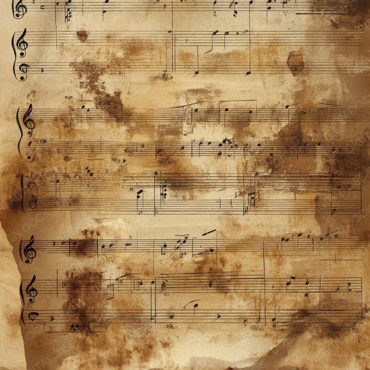 Antique Music Sheets Digital Paper Pack (DDD000352)