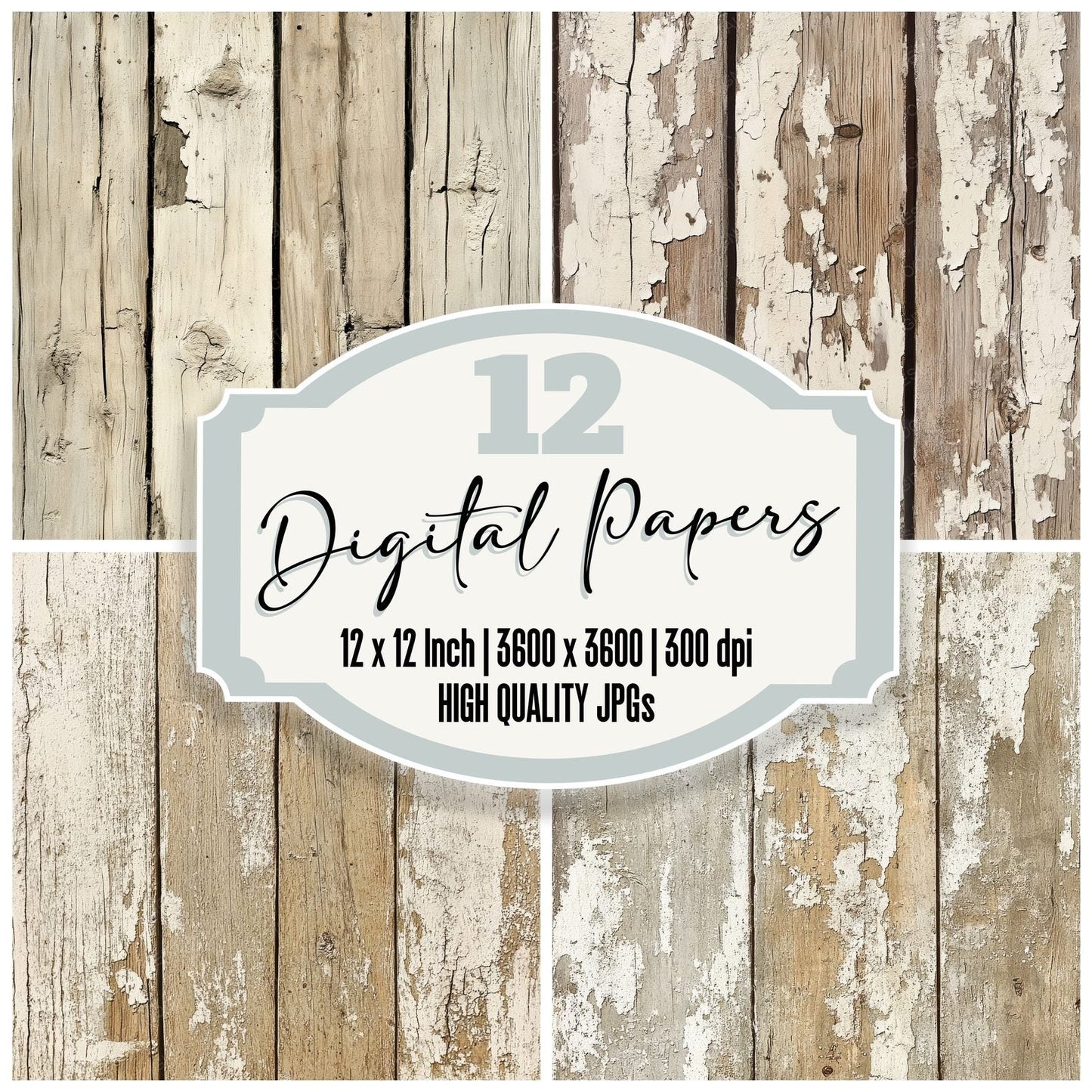 Antique Oak Panels Digital Paper Pack (DDD000354)