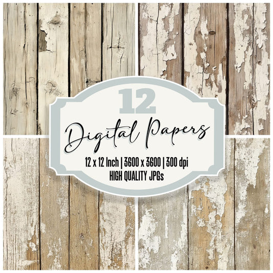 Antique Oak Panels Digital Paper Pack (DDD000354)