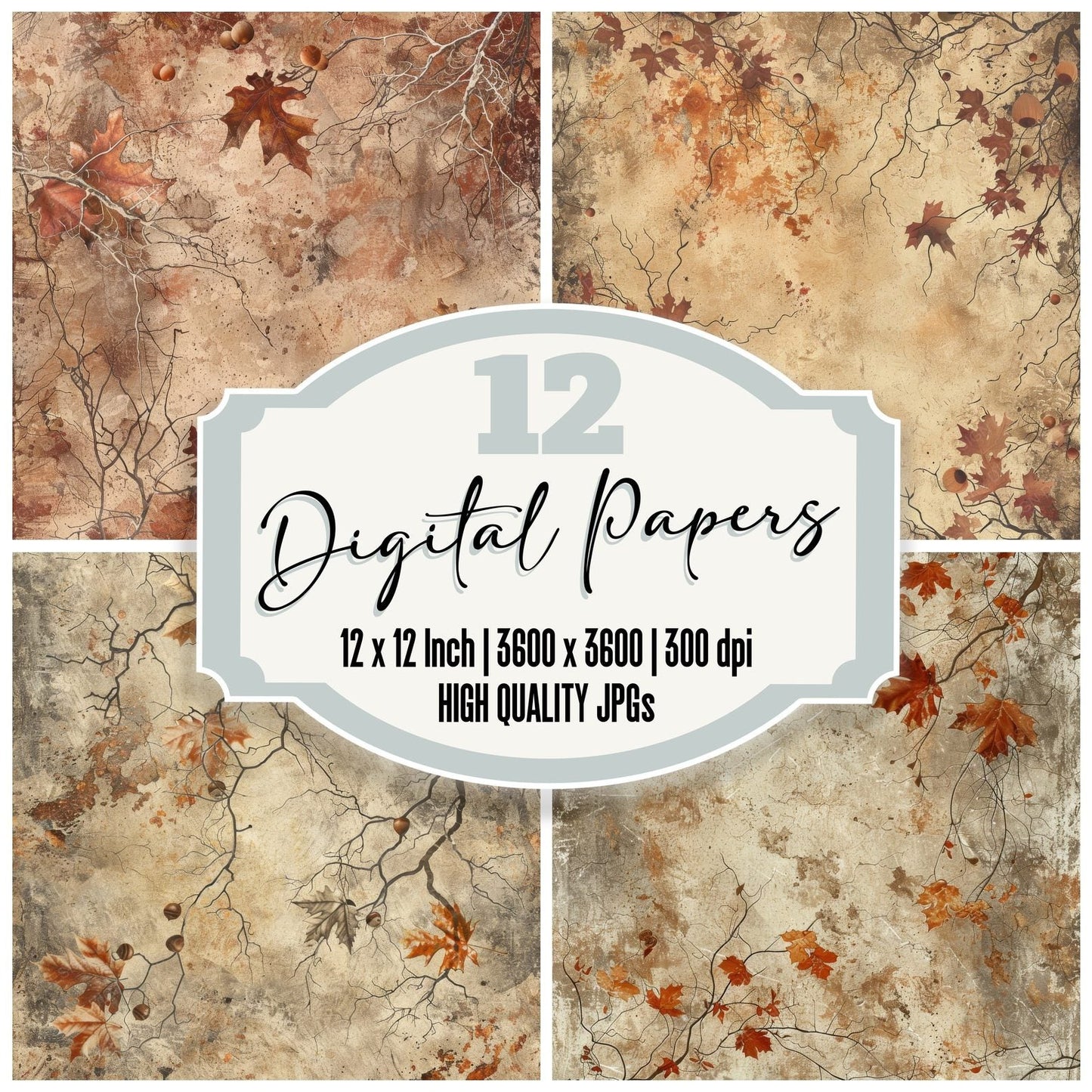 Autumnal Leaves Digital Paper Pack (DDD000362)