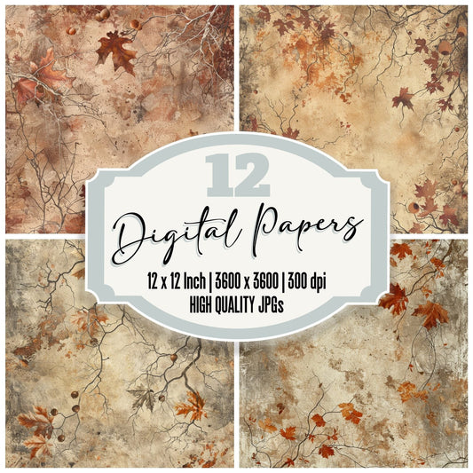 Autumnal Leaves Digital Paper Pack (DDD000362)